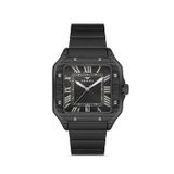 Ferro Quartz Çelik Siyah Köşeli Kasa 40 mm Erkek Kol Saati