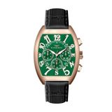 Ferro Quartz Deri Siyah Yesil Kadran 42 Mm Erkek Kol Saati