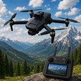 Ferro WBRC W9 Drone – GPS Takip, Katlanabilir Tasarım, Uzun Menzil + Yedek Batarya + İlave Kızılötesi Engel Kaçınma Sensörü - YENİLENDİ - - Çok Renkli