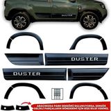 Ferrous Dacia Duster Beyaz Yazılı Kapı ve Çamurluk Koruma Premium Dodik Seti 2018 ve Üstü