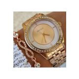 Ferrucci 1. Sınıf Çelik Taşlı Şık Rosegold Kadın Kol Saat+Bileklik