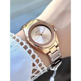Ferrucci Bordo Karan Altın Renk Kadın Metal Kordon Kol Saati - Rose Gold