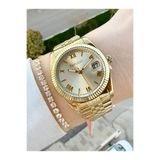 Ferrucci Büyük Rolex Kasa Takvimli Kadın Kol Saati Ve Bileklik