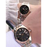 Ferrucci Çelik Kordon 3 Atm Suya Dayanıklı 2 Yıl Garantili Çiftlere Özel Kadın&erkek Kol Saati Cf.x1 - Rose Gold - Gümüş