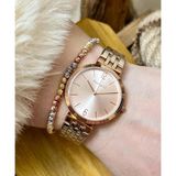 Ferrucci Çelik Su Geçirmez Sade Şık Kadın Kol Saat+Bileklik - Rose Gold