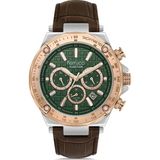 Ferrucci FCF-1124-14589K.02-64053 Erkek Kol Saati - Kahverengi - Yeşil