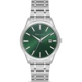 Ferrucci Gümüş Çelik Kordon Erkek Kol Saati L03619M.04 - Yeşil - Gümüş