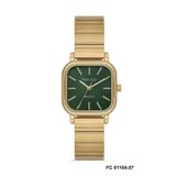 Ferrucci Kadın Kol Saati FC 01104 Kare Model Altın Renk İçi Yeşil 2 Yıl Garantili + Bileklik