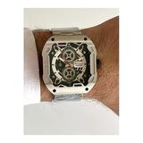 Ferrucci Kare Kadran Gümüş&Yeşil Renk Fonksiyonları Aktif Takvimli 45mm Kasa Çap Erkek Kol Saati