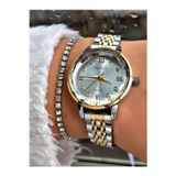 FERRUCCİ KESME CAMLI GOLD METAL KADIN KOL SAATİ