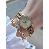 Ferrucci Küçük Vintage Kasa Çelik Kordon 2 Yıl Garantili 3 Atm Kadın Kol Saati+Bileklik FY.03615.4 - Standart