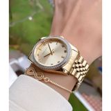 Ferrucci Marka Rolex Modeli Kol Saati+Bileklik - Sarı