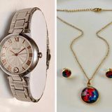 Ferrucci Modern Çelik Kadın Kol Saat+%100Çelik Kolye&Küpe Set Hediye
