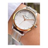 Ferrucci Rose Gold Gümüş Renk Taşlı Model Kadın Kol Saati