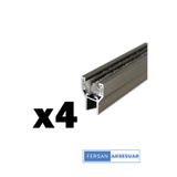 Fersan Aksesuar Cam Balkon 8 mm Alüminyum Fitil Büyük H 4 Adet 0-150 cm Istenilen Ölçüye Göre Kesilir