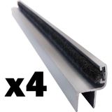 Fersan Aksesuar Cam Balkon 8 mm Alüminyum Fitil Küçük H 4 Adet 0-150 cm Istenilen Ölçüye Göre Kesilir