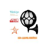 Ferstar Aydınlatma Duvar Konsollu Siyah Çiçek Aplik Bahçe Aydınlatma Armatürü