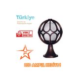 Ferstar Aydınlatma Plastik Set Üstü Bakır Rengi Çiçek Fener Aplik Bahçe Aydınlatma Armatürü