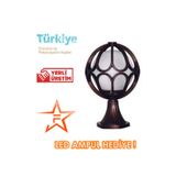 Ferstar Aydınlatma Set Üstü Bakır Rengi Çiçek Fener Aplik Bahçe Aydınlatma Armatürü