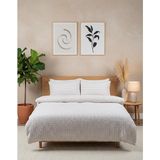 fersuay Buldan Natural Lorea Çift Kişilik Nevresim Takımı 200X220 - Ekru - Kahverengi - 200 x 220 cm
