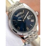 Ferucci Rolex Model Çelik Kordon Takvimli Kadran 30 mt Suya Dayanıklı Erkek Kol Saati FEC.13029M03 - Gri