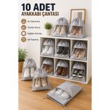 Ferzin 10 Adet Ayakkabı Düzenleyici Ayakkabılık Organizer Dolap İçi Düzenleyicisi Seyahat Çantası Bavul Organizer