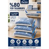 Ferzin 3'lü Vakumlu Hurç Seti 2 XXL (80x100 cm) + 1 XL (55x90 cm) Vakum Poşeti Yer Tasarruflu Saklama Hurcu