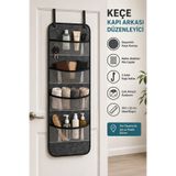 Ferzin Keçe Kapı Arkası Düzenleyici 4 Cepli Askılı Organizer Çok Amaçlı Dolap Kapısı Düzenleyici Banyo Çocuk Odası Organizeri