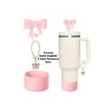 FESECRAFT Quencher 30 - 40 Oz 3'lü Aksesuar Fiyonk Tıpa Kelebek Charm Taban Koruyucu Silikon Set