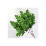 fesleğen çiçek Yapay Çiçek Dekoratif Meşe Yaprağı 5 Dallı 60 cm Doğal Görünümlü Yeşil