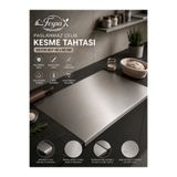 Fespa Tezgah Üstü Paslanmaz Çelik Kesme Tahtası 50x60 CM Profesyonel Mutfak Serisi