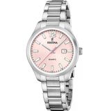 Festina F20737/2 Classics Quartz Çelik Gri Pembe Kadran 34 Mm Kadın Kol Saati