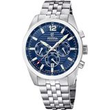 Festina F20742/1 Quartz Çelik Gri Mavi Kadran 10 Atm 44 mm Erkek Kol Saati - tek ebat