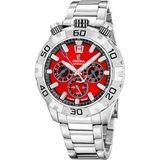 Festina F20743/5 Quartz Chrono Çelik Gri Kırmızı Kadran 10 Atm 45 mm Erkek Kol Saati - tek ebat