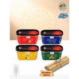 Festiva Gıda Osmanlı Macunu 4'lü Karışık Meyveli Set 4 x 300 G (Çilek, Ahududu, Limon, Kivi) - Gerçek Meyve İçerikli - 40 çubuk hediye - 1200 g