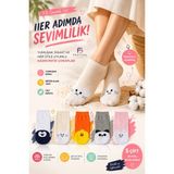 Festival Socks Kadın Patik Çorap 5'li Set Sevimli Hayvan Desenli Pamuklu Yumuşak Günlük Çorap 36-40 - 36 - 40 - Çok Renkli