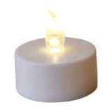 Festivall Pilli Tealight Mum Yuvarlak - Beyaz - 1 Adet