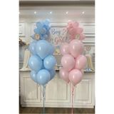 FESTİVALOON Makaron Mavi Pembe Balon Seti 20’li 11 İnç Baby Shower Kız mı Erkek mi Doğum Günü Parti Süsleme Balonları Dekor