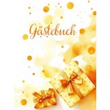 Festliches Gästebuch zum Eintragen – Eleganz in Gelb - Aquarell: Erinnerungsbuch für Feste, Jubiläen & Geburtstage – Großformat 8,25x11 Zoll, 100 Blanko Seiten für Glückwünsche & Fotos