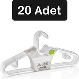 Fesya Home 20 Adet Kristal Plastik Elbise Askısı Kıyafet Askısı Pantolon Askısı Etek Askısı - Şeffaf