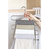 Fesya Home 5 Katlı Metal Pantolon ve Şal Askısı Dolap İçi Eşarp Askısı Çoklu Askılık