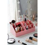 Fesya Home 9 Bölmeli Makyaj Ruj Rimel Organizer Kozmetik Ürün Düzenleyici - Pembe