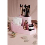 Fesya Home Corner Üçgen Makyaj Organizeri Masa Üstü Düzenleyici Organizer - Pembe