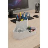 Fesya Home CORNER Üçgen Masa Üstü Organizer – Ofis, Ev ve Çalışma Masası Düzenleyici Beyaz