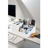 Fesya Home ELEGANCE Çekmeceli Masaüstü Düzenleyici Kalemlik Ofis Organizer - Beyaz