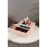 Fesya Home Esta Tek Katlı Makyaj Organizeri Pembe Renk Çok Amaçlı Çekmeceli Organizer