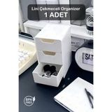 Fesya Home Lini 1 Adet Mini Organizer – 3 Çekmeceli Düzenleyici Set Takı, Hobi ve Küçük Aksesuar Kutusu