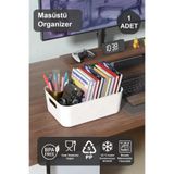 Fesya Home Masaüstü Organizer Beyaz Renk Plastik Çok Amaçlı Düzenleyici