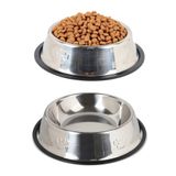 FETHİYE TOPTAN Metal Kedi ve Köpek Mama Ve Su Kabı Paslanmaz Çelik Kaymaz Tabanlı