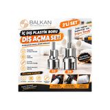Fett PPRC Plastik Pvc Boru Tamir Onarım Montaj için 2 Parça Diş Açma Pafta Açma Seti Tesisatcı Kılav